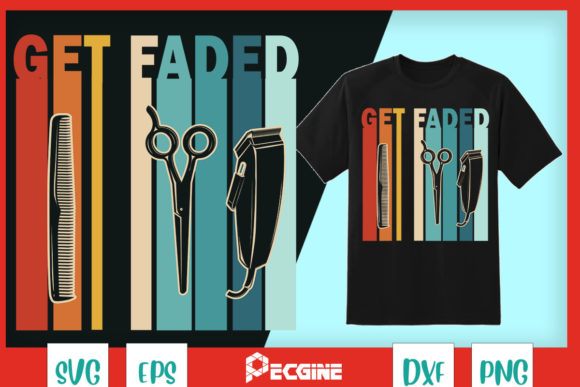 A Barber Shop Retro Design for Modern Embroidery