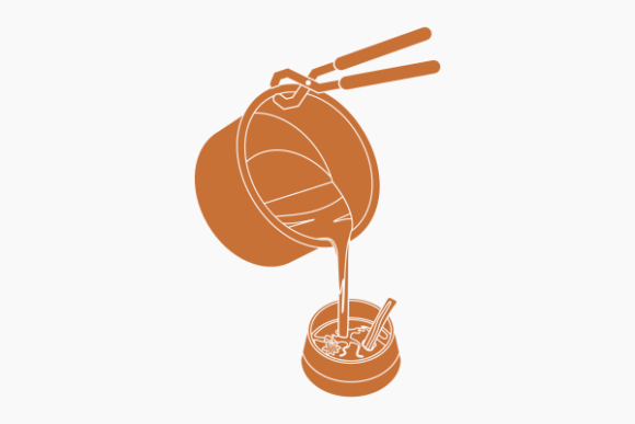 A Monochrome Chai Pouring Illustration for Premium Graphics