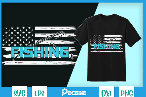 A Practical Review of American Flag Fishing Rod Graphics for T-Shirt Designs
