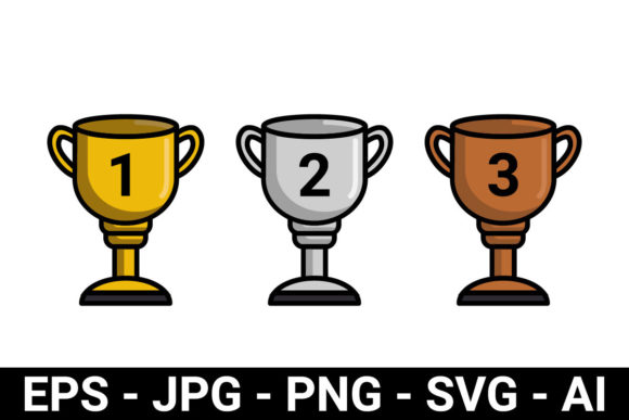 A Versatile Trophy Icon Set for Editorial Graphics