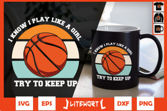 Basketball Player Try to Keep Up SVG Design for Crafts