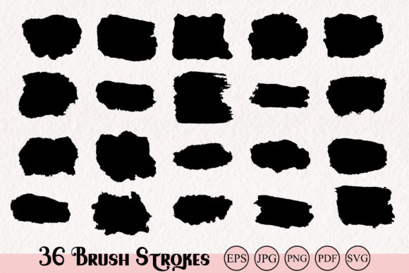 Black Brush Strokes: A Bold Texture Graphics Kit