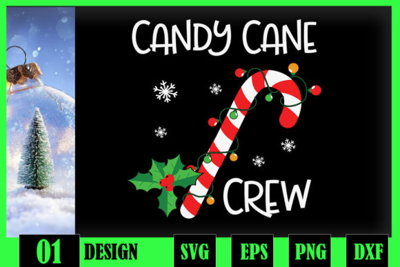 Candy Cane Crew Christmas Candy Lover Graphics for Crafts