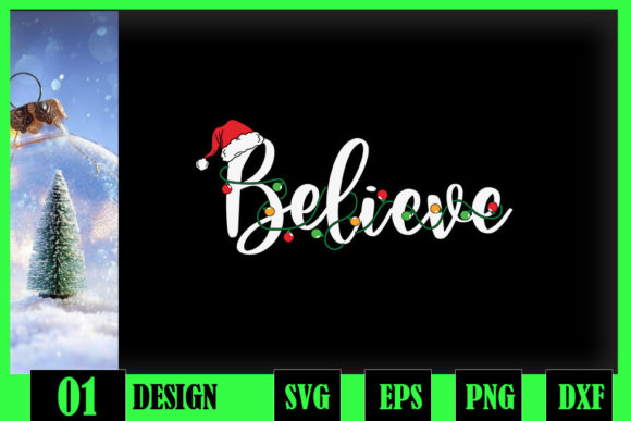 Christmas Lights Believe in Santa: A Designer's Review for Crafts & Graphics