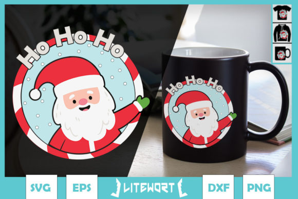 Santa Ho Ho Ho Merry Christmas Graphics for Crafting Publishers