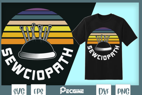 Sewciopath Seamstress Design for Graphics and T-Shirt Projects